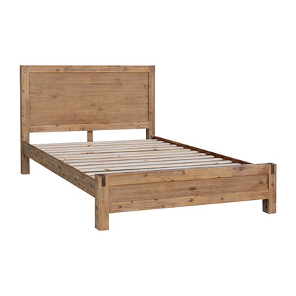 Nowra Bed Frame in Solid Wood Veneered Acacia- Oak