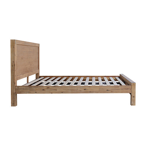 Nowra Bed Frame in Solid Wood Veneered Acacia- Oak