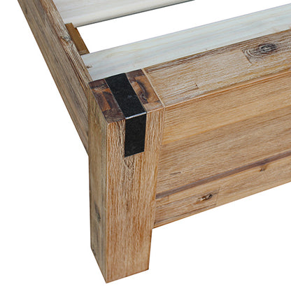Nowra Bed Frame in Solid Wood Veneered Acacia- Oak