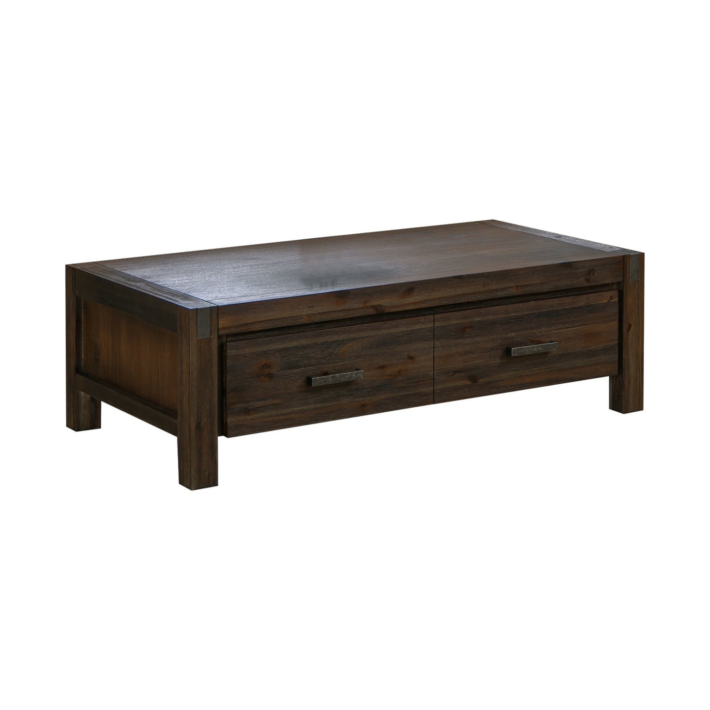 Coffee Table Solid Acacia Wood & Veneer - Chocolate