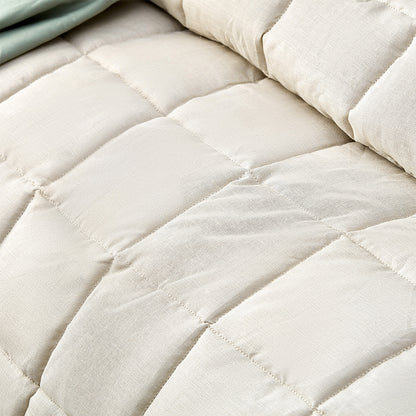 Vintage Design Homewares Natural French Linen Coverlet Set - Queen