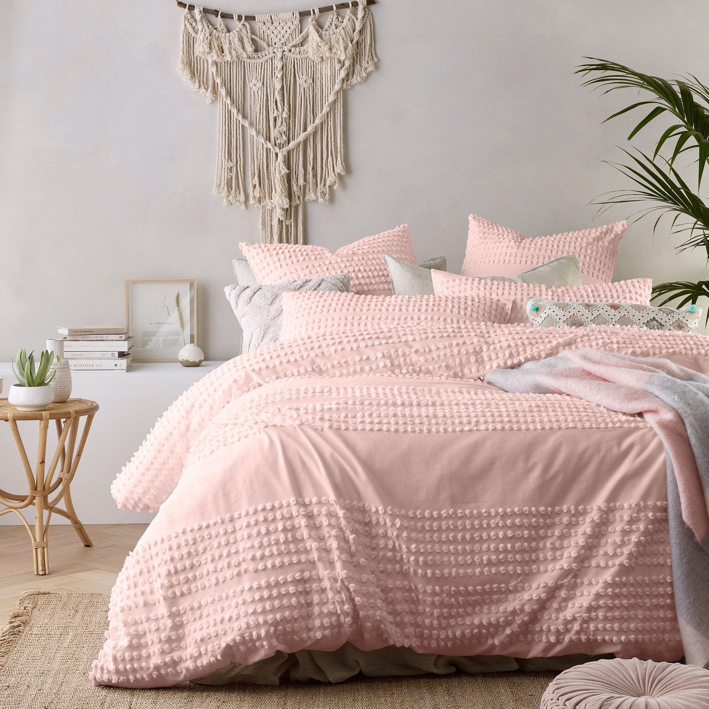 Vintage Design Homewares Betty Blush Quilt Cover Set - King