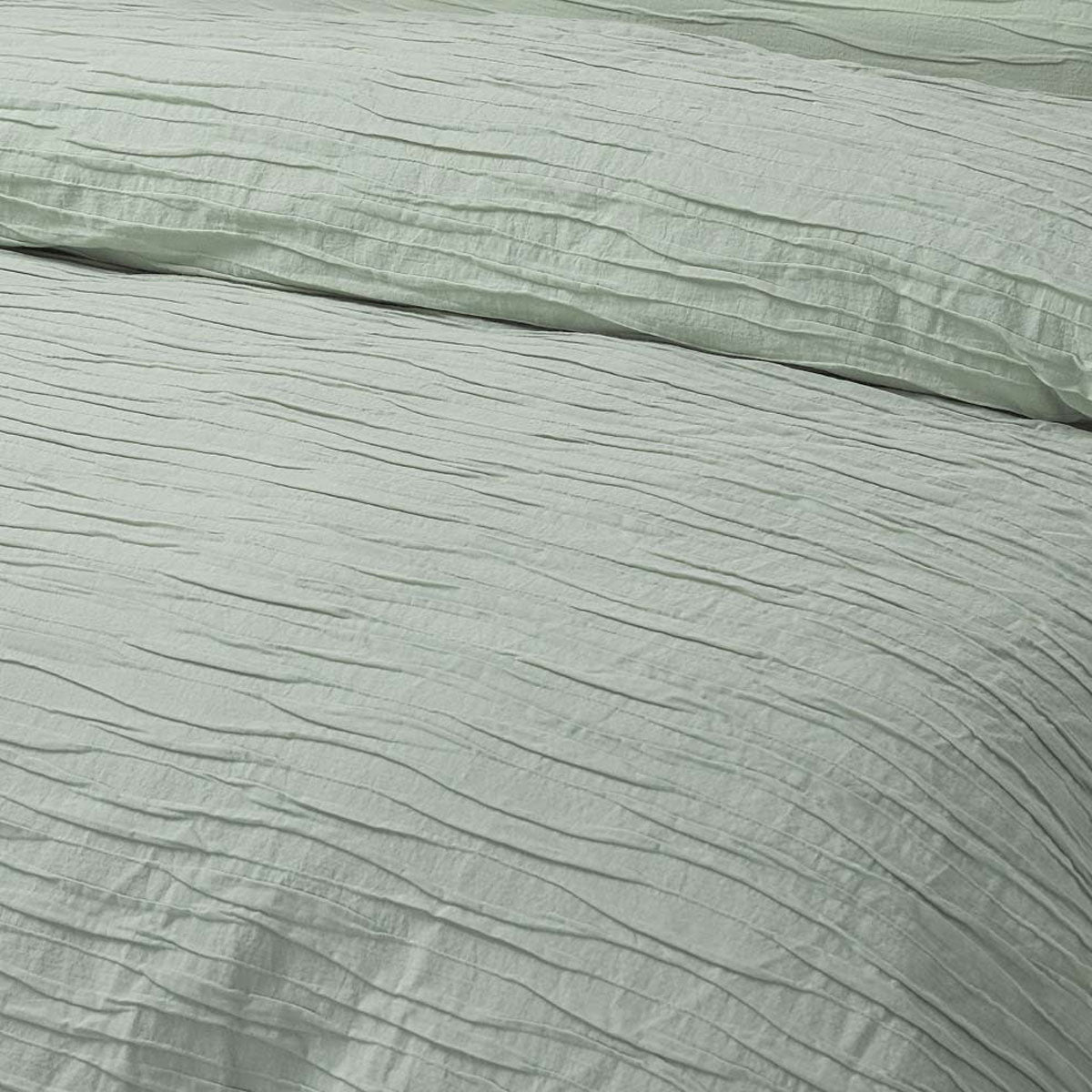 Vintage Design Homewares Malvern Sage Cotton Quilt Cover Set - King