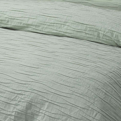 Vintage Design Homewares Malvern Sage Cotton Quilt Cover Set - King