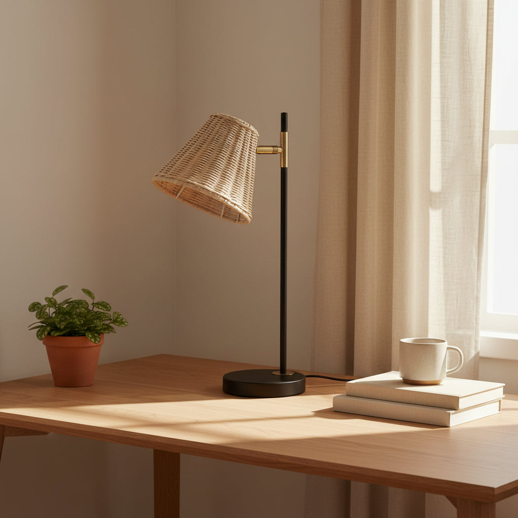Yvette Rattan Table Lamp