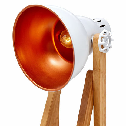 Bamboo Easel Scandi Designer Desk Lamp