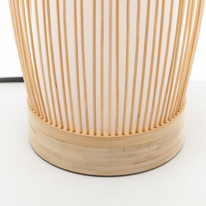 Natural Woven Bamboo Cylinder Table Lamp