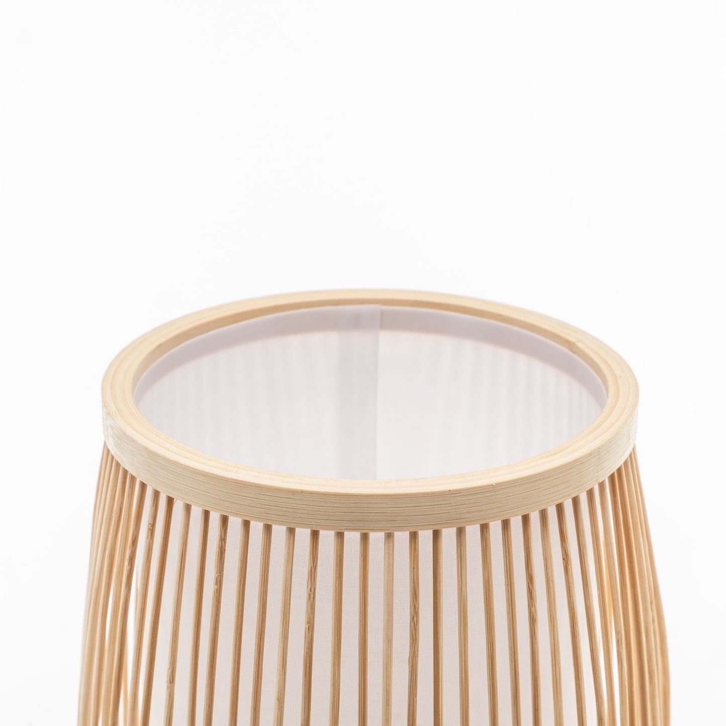 Natural Woven Bamboo Cylinder Table Lamp