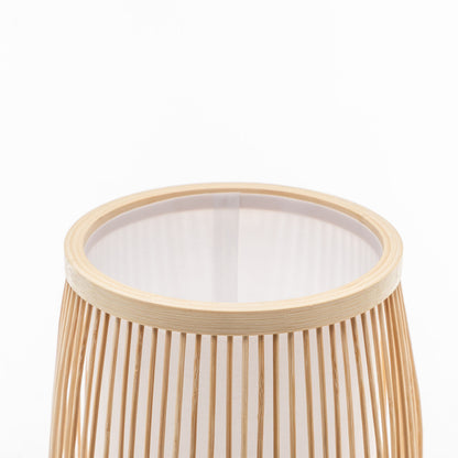Natural Woven Bamboo Cylinder Table Lamp