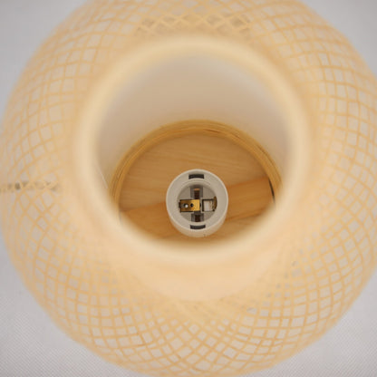 Natural Woven Bamboo Oval Table Lamp