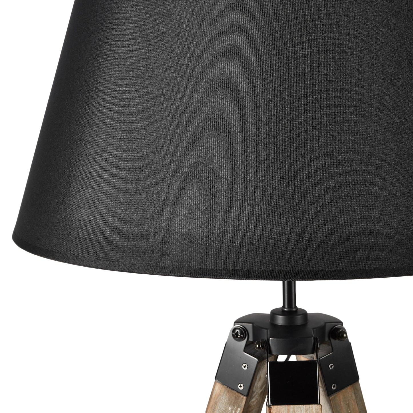 Retro Wooden Tripod Floor Lamp