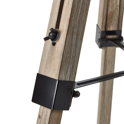 Retro Wooden Tripod Floor Lamp