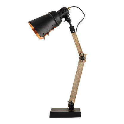 Scandi Modern Wooden Table Lamp - Rustic Retro