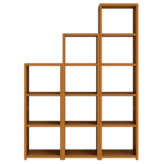 3 Piece Bamboo Adjustable Shelf Set