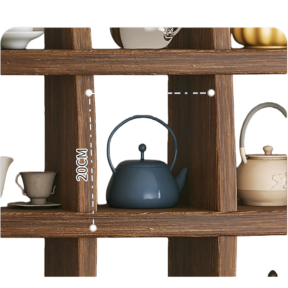 Solid Wood Display Shelf - Antique Style Decor