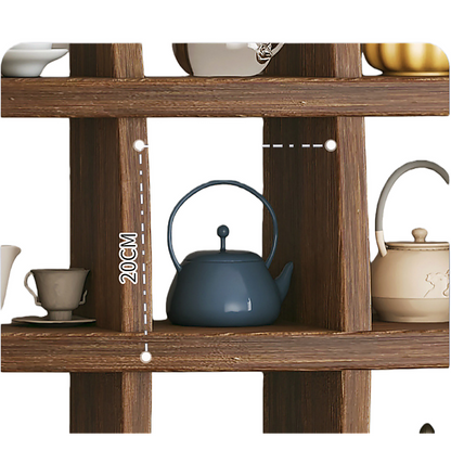 Solid Wood Display Shelf - Antique Style Decor