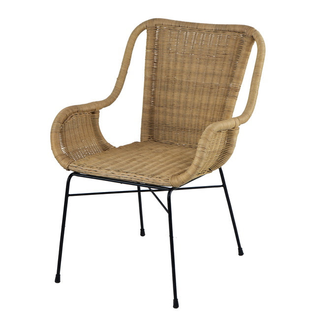 Palmview Rattan Armed Chair- Natural