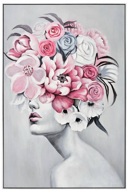 Porsche Lady Framed Canvas Wall Art