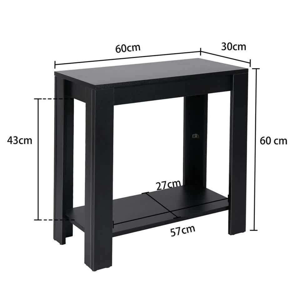 Rustic 2 Tier Side Table