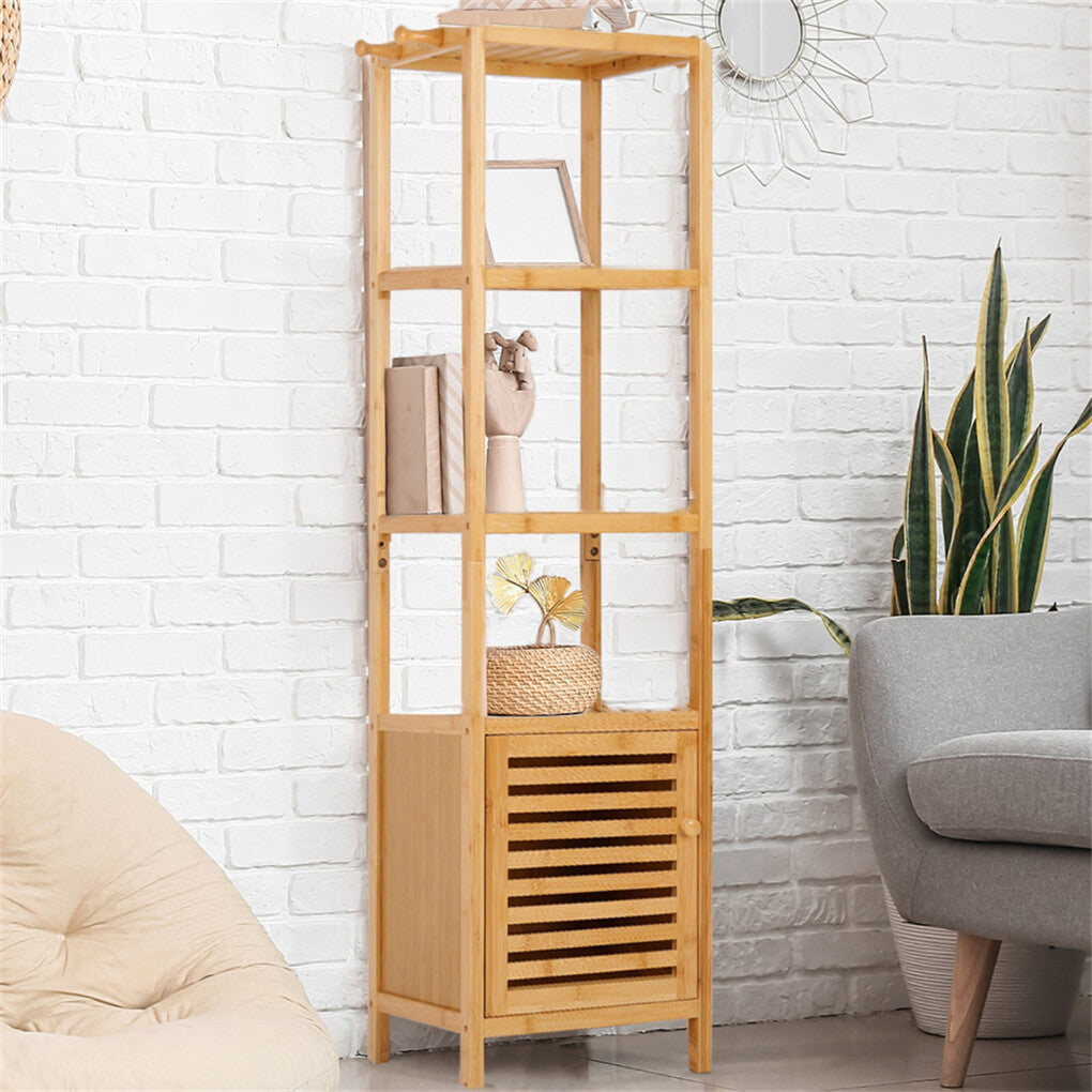 Floor Cabinet Bamboo Storage Cupboard