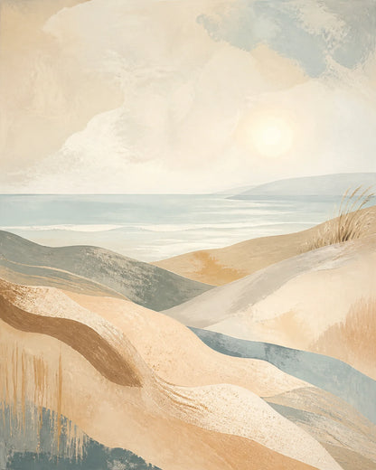 Coastal Drift Stretched Canvas Wall Art - Portrait - 60W x 120H cm