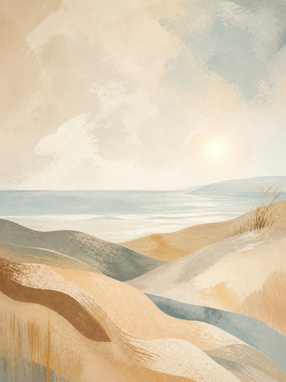 Coastal Drift Stretched Canvas Wall Art - Portrait - 60W x 120H cm