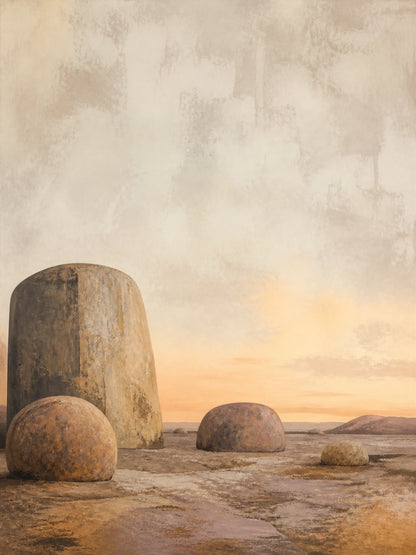 Stone and Sky Stretched Canvas Wall Art - Portrait - 60W x 120H cm