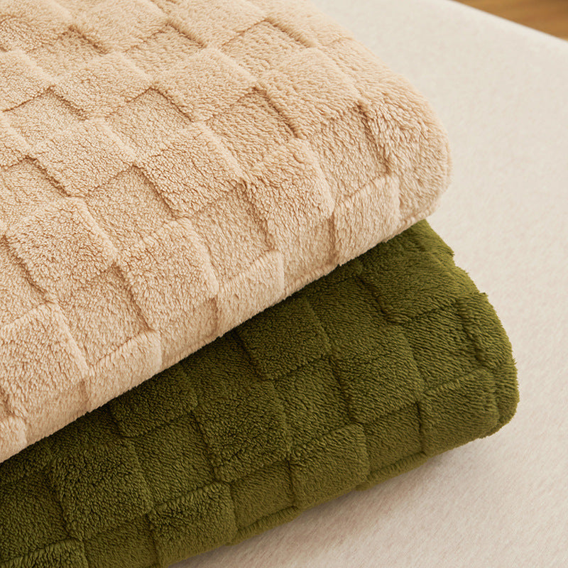 Ultra-Soft Waffle Textured Plush Fleece Blanket - Pink