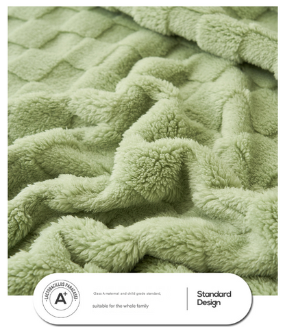 Ultra-Soft Waffle Textured Plush Fleece Blanket - Grey