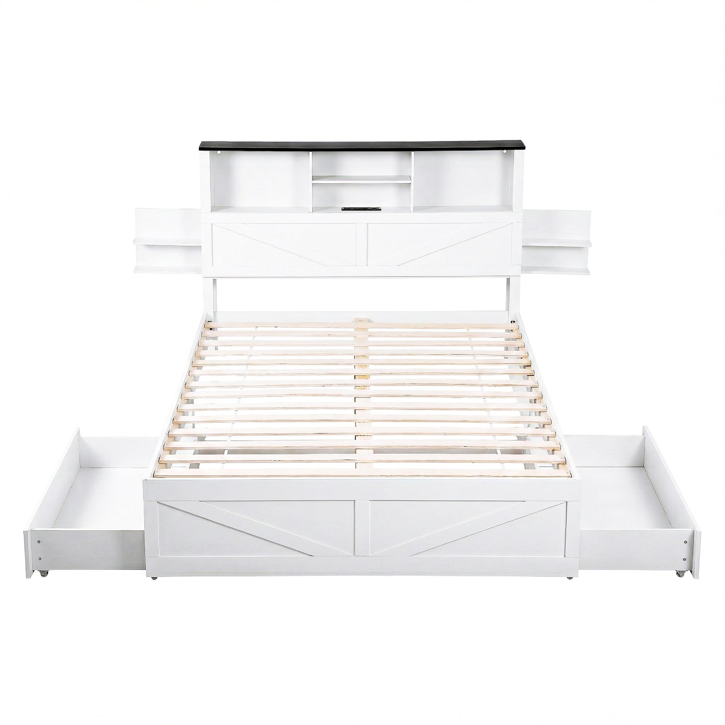 Double Bed Frame with Storage Drawers