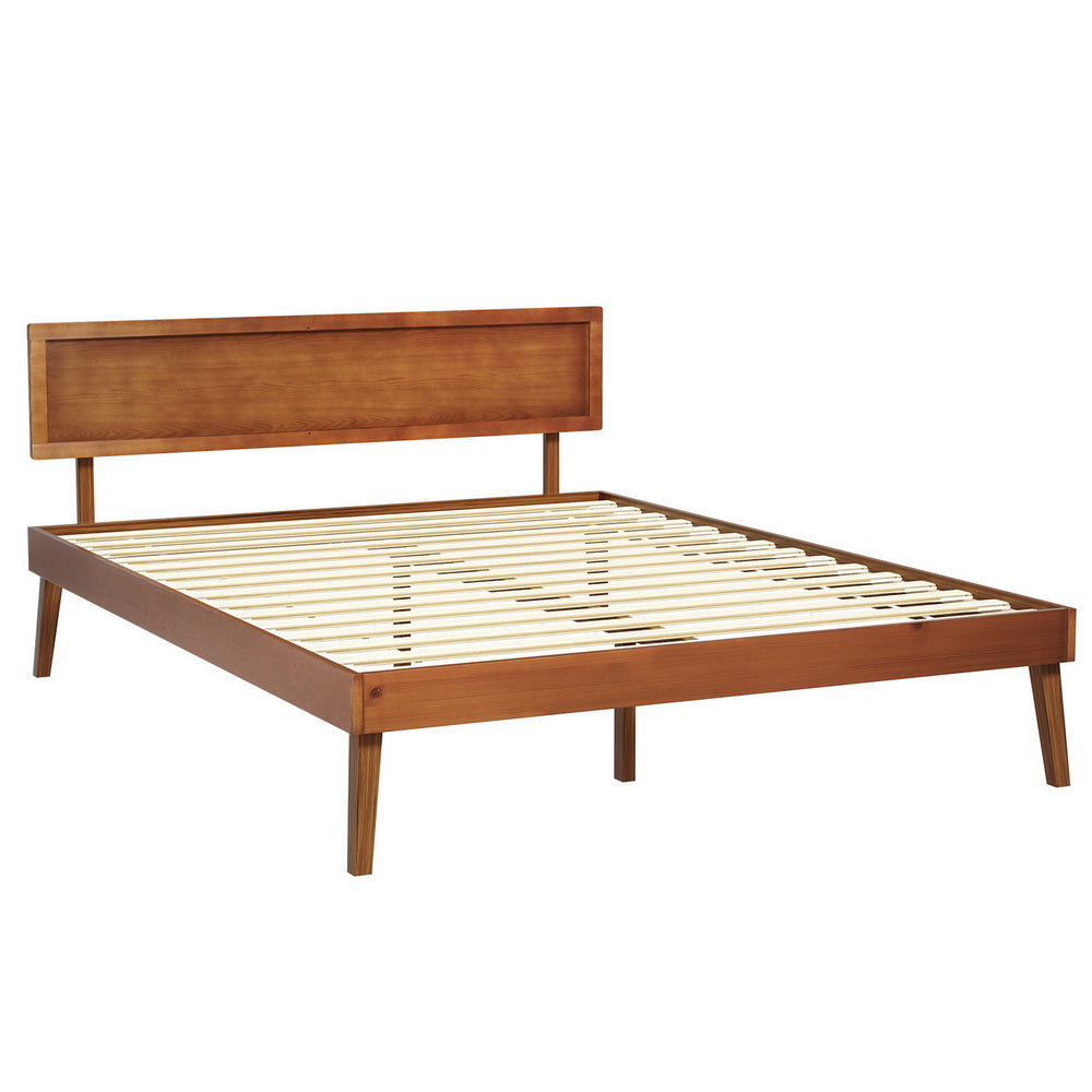 Splay Bed Frame Queen Size - Walnut