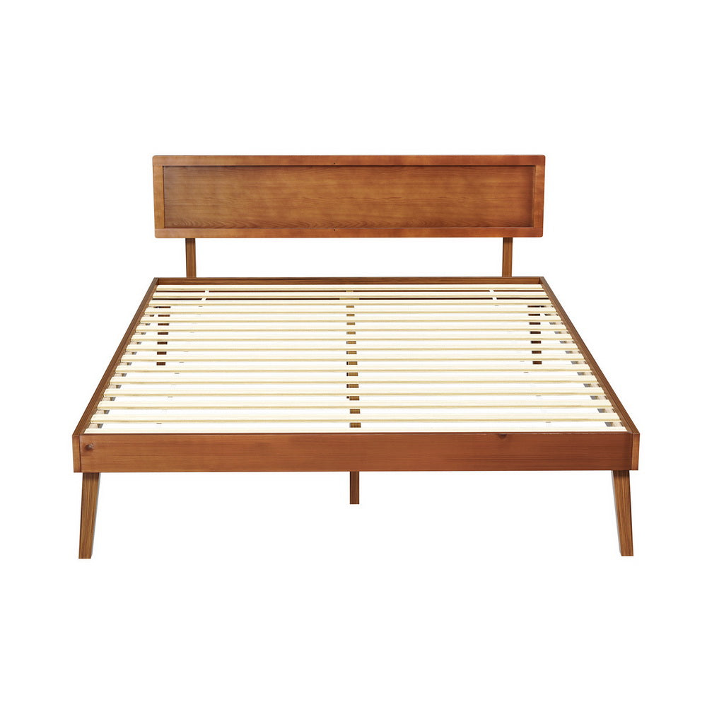 Splay Bed Frame Queen Size - Walnut