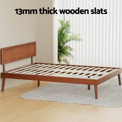 Splay Bed Frame- Walnut