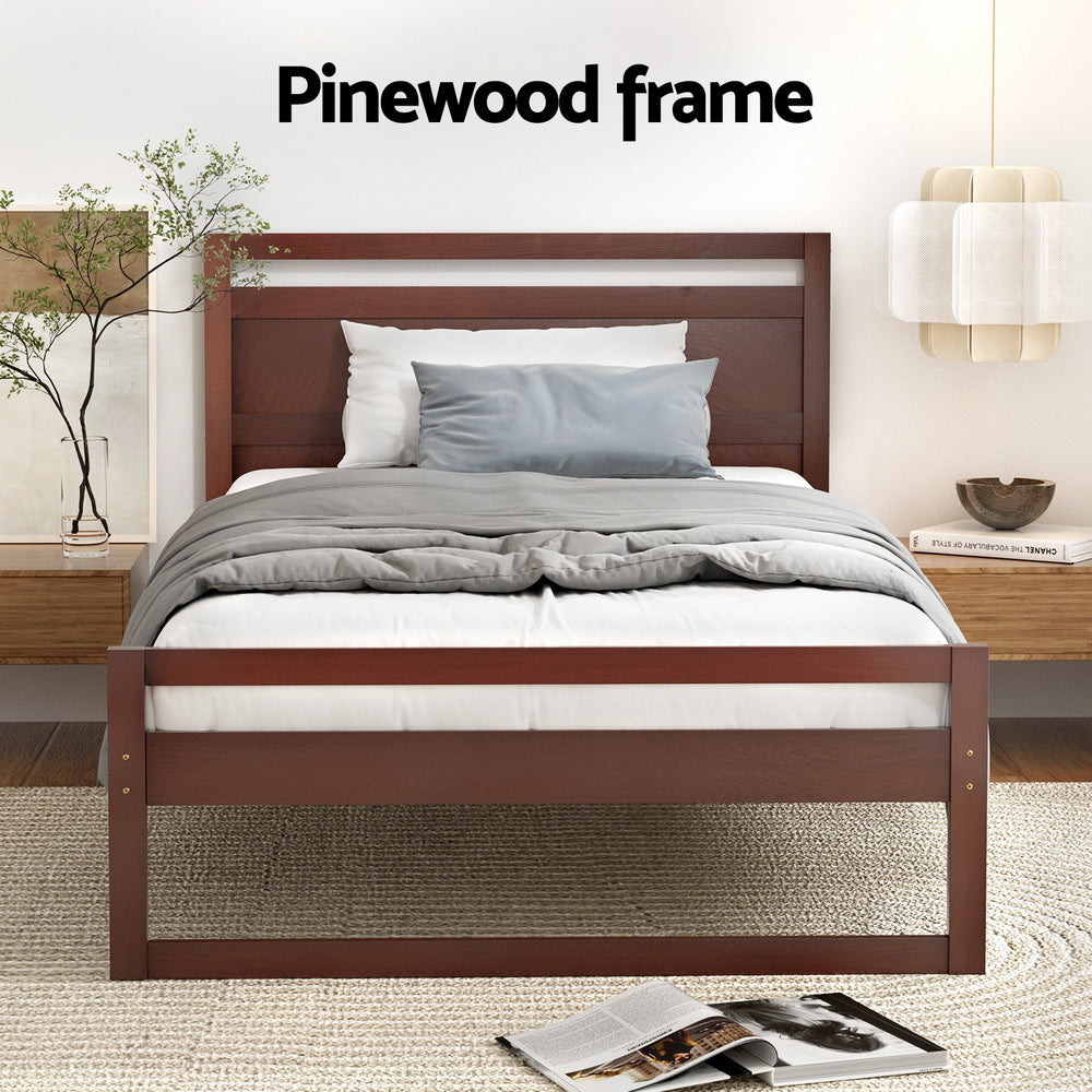 Witton Bed Frame King Single Size - Walnut