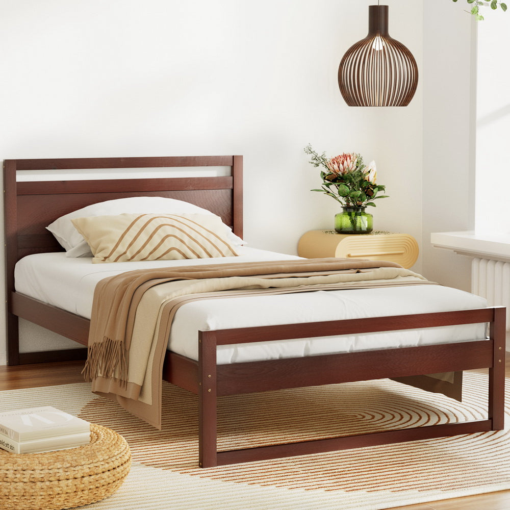 Witton Bed Frame King Single Size - Walnut