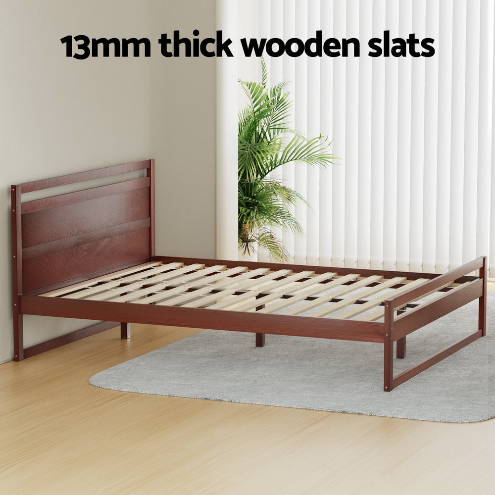 Witton Bed Frame Queen Size - Walnut