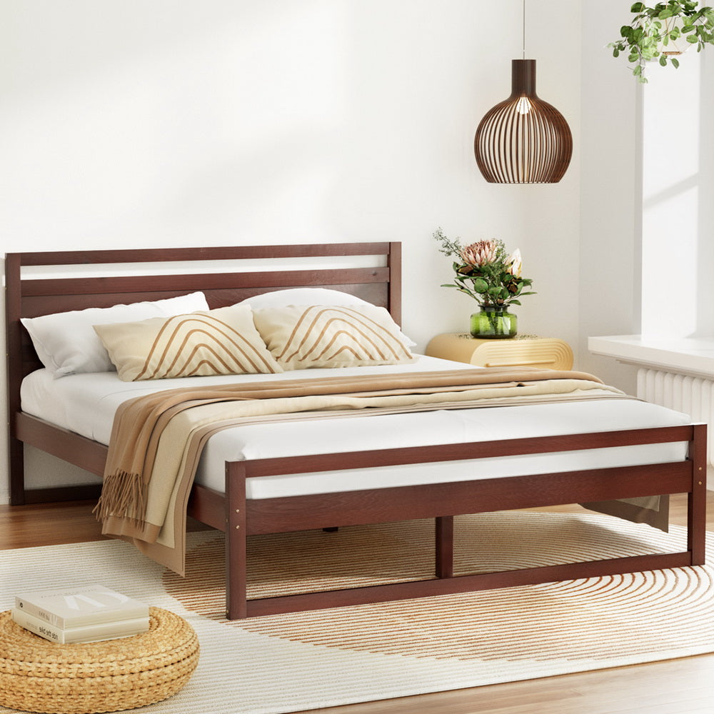 Witton Bed Frame Queen Size - Walnut